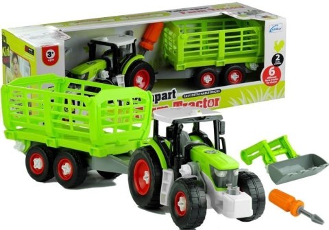 LEAN Toys Rozkręcany Traktor z Otwierana Przyczepą 43 cm LEAN Toys Rozkręcany Traktor z Otwierana Przyczepą 43 cm