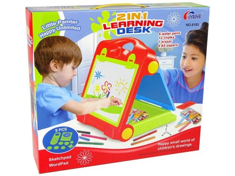 LEAN Toys Tablica Składana w Walizkę Dwustronna 2w1 Na Kredę LEAN Toys Tablica Składana w Walizkę Dwustronna 2w1 Na Kredę