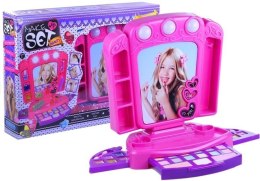 LEAN Toys Toaletka Zestaw Kosmetyki Lusterko Światełka Róż