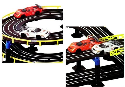 LEAN Toys Tor Wyścigowy 2 Autka Kontrolery Slot Cars 1:43