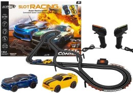 LEAN Toys Tor Wyścigowy 2 Autka Kontrolery Slot Cars 1:64