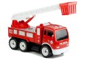 LEAN Toys Zestaw Strażaka Wóz Hełm Gaśnica Piła 14 Elementów