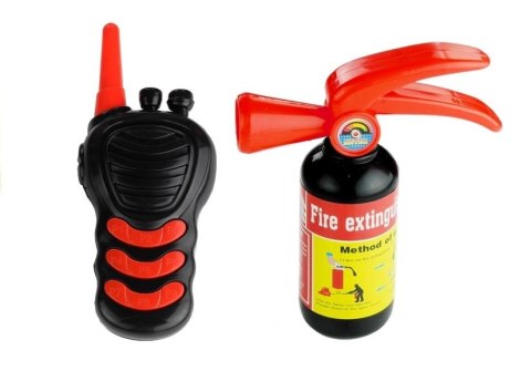 LEAN Toys Zestaw Strażaka Wóz Hełm Gaśnica Piła 14 Elementów LEAN Toys Zestaw Strażaka Wóz Hełm Gaśnica Piła 14 Elementów