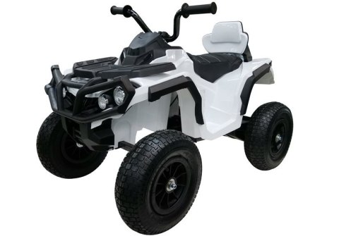 LEAN CARS Quad na Akumulator BDM0906 Pompowane Koła Biały LEAN CARS Quad na Akumulator BDM0906 Pompowane Koła Biały