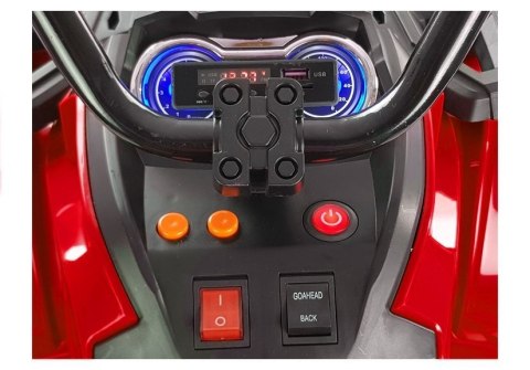 LEAN CARS Quad na Akumulator BDM0906 Pompowane Koła Czerwony LEAN CARS Quad na Akumulator BDM0906 Pompowane Koła Czerwony