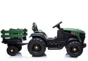 LEAN CARS Traktor z Przyczepą na akumulator BDM0925 Zielony Wojskowy