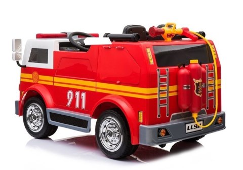 LEAN CARS Wóz Strażacki na Akumulator Czerwony Dla Dzieci Pilot LL911 LEAN CARS Wóz Strażacki na Akumulator Czerwony Dla Dzieci Pilot LL911