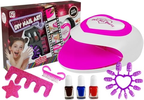LEAN Toys Dziecięcy Zestaw Do Malowania Paznokci + Lampa