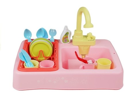 LEAN Toys Kolorowy Zlewozmywak Zlew z Wodą + Akcesoria