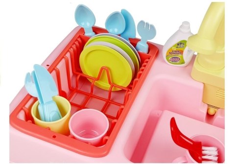 LEAN Toys Kolorowy Zlewozmywak Zlew z Wodą + Akcesoria