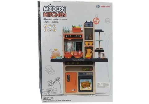 LEAN Toys Kuchnia Dziecięca Różowa Warzywa Akcesoria Sztucce
