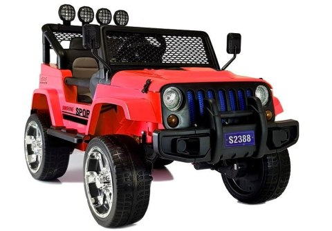 LEAN CARS Auto na Akumulator S2388 Jeep Czerwony 4x45W LEAN CARS Auto na Akumulator S2388 Jeep Czerwony 4x45W