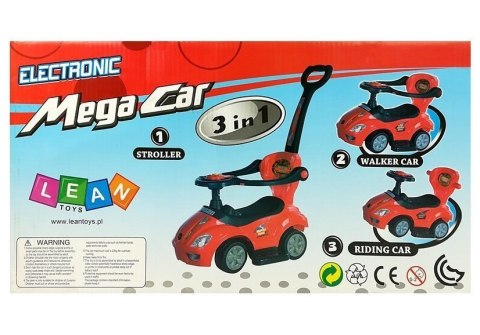 LEAN CARS Jeździk z Pchaczem Mega Car 3w1 Niebieski LEAN CARS Jeździk z Pchaczem Mega Car 3w1 Niebieski
