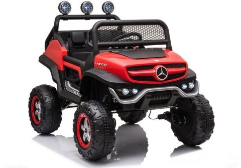 LEAN CARS Pojazd na Akumulator Mercedes Unimog S Czerwony LEAN CARS Pojazd na Akumulator Mercedes Unimog S Czerwony