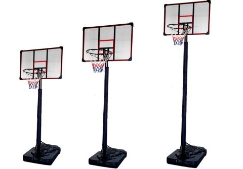 LEAN Sport Kosz do Koszykówki Mobilny Regulowany Stojak 200-305cm