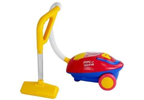LEAN Toys Duży Odkurzacz Czerwono- Żółty na Baterie Światła Dźwięki