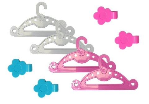 LEAN Toys Różowe Żelazko Zestaw do Prasowania Deska Wieszaki