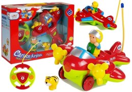 LEAN Toys Samolot z Pilotem Zdalnie Sterowany kierownicą