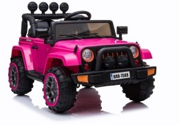 LEAN CARS Auto na Akumulator Jeep BRD-7588 Różowy 4x4