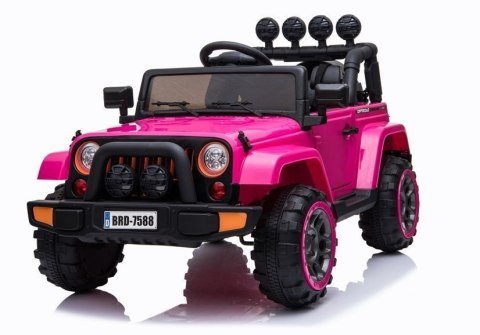 LEAN CARS Auto na Akumulator Jeep BRD-7588 Różowy 4x4 LEAN CARS Auto na Akumulator Jeep BRD-7588 Różowy 4x4