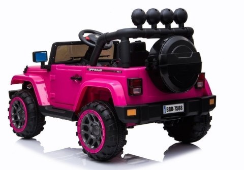 LEAN CARS Auto na Akumulator Jeep BRD-7588 Różowy 4x4 LEAN CARS Auto na Akumulator Jeep BRD-7588 Różowy 4x4