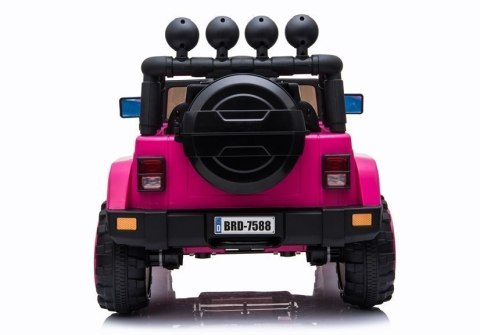LEAN CARS Auto na Akumulator Jeep BRD-7588 Różowy 4x4 LEAN CARS Auto na Akumulator Jeep BRD-7588 Różowy 4x4