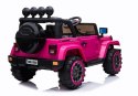 LEAN CARS Auto na Akumulator Jeep BRD-7588 Różowy 4x4