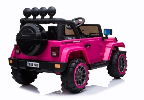 LEAN CARS Auto na Akumulator Jeep BRD-7588 Różowy 4x4 LEAN CARS Auto na Akumulator Jeep BRD-7588 Różowy 4x4