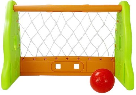 LEAN Toys Bramka Piłkarska Dla Dzieci Zielono Pomarańczowa