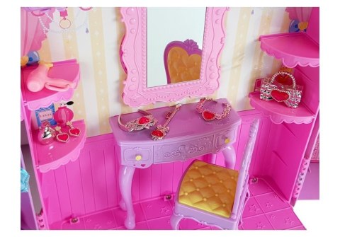 LEAN Toys Garderoba ze Światłem i Lustrem Lalka 26 cm Zestaw Ubrań Akcesoria