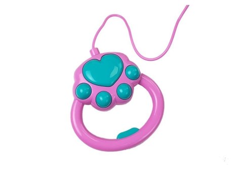 LEAN Toys Pluszowy Piesek na Smyczy na Baterie Kremowy Akcesoria