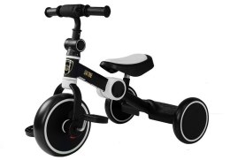 LEAN Toys Rower Na Pedały Biegowy Trójkołowy Czarno-Biały