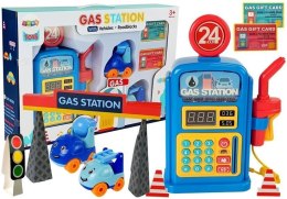 LEAN Toys Stacja Benzynowa z Autkami, Światłami, Dźwiękiem