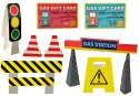 LEAN Toys Stacja Benzynowa z Autkami, Światłami, Dźwiękiem