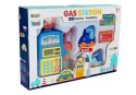 LEAN Toys Stacja Benzynowa z Autkami, Światłami, Dźwiękiem