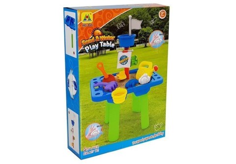 LEAN Toys Stolik Piaskownica Foremki do Piasku Łopatki Konewka LEAN Toys Stolik Piaskownica Foremki do Piasku Łopatki Konewka