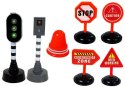 LEAN Toys Straż Pożarna Znaki Drogowe Sygnalizacja Świetlna Napęd Frykcyjny Dźwięk Efekty Świetlne