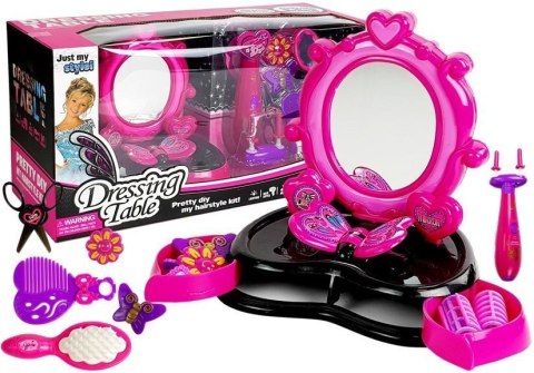LEAN Toys Toaletka Fryzjer Urządzenie do Zaplatania Warkoczy z Lustrem