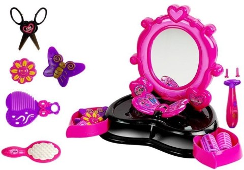 LEAN Toys Toaletka Fryzjer Urządzenie do Zaplatania Warkoczy z Lustrem LEAN Toys Toaletka Fryzjer Urządzenie do Zaplatania Warkoczy z Lustrem