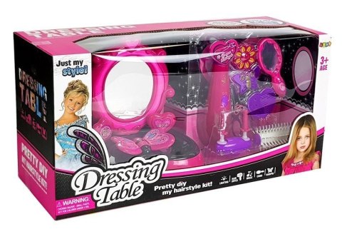 LEAN Toys Toaletka Fryzjer Urządzenie do Zaplatania Warkoczy z Lustrem LEAN Toys Toaletka Fryzjer Urządzenie do Zaplatania Warkoczy z Lustrem