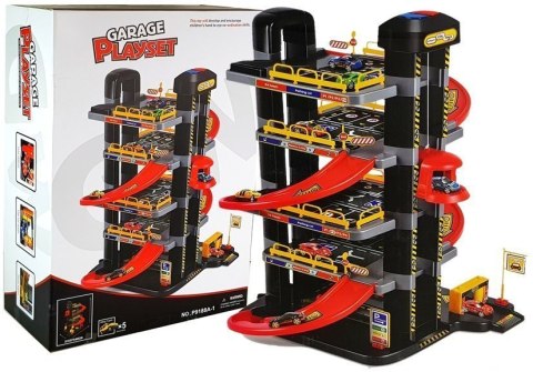 LEAN Toys Tor Parking Garaż 5-poziomowy na Baterie Światła Winda LEAN Toys Tor Parking Garaż 5-poziomowy na Baterie Światła Winda