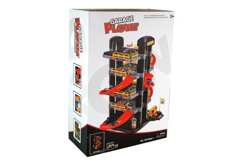 LEAN Toys Tor Parking Garaż 5-poziomowy na Baterie Światła Winda LEAN Toys Tor Parking Garaż 5-poziomowy na Baterie Światła Winda