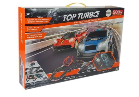 LEAN Toys Tor Wyścigowy 1:43 2 Autka Kontrolery Top Turbo 540 cm długości LEAN Toys Tor Wyścigowy 1:43 2 Autka Kontrolery Top Turbo 540 cm długości