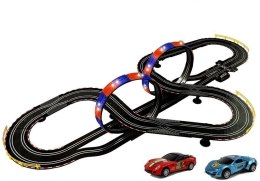 LEAN Toys Tor Wyścigowy 1:43 2 Autka Top Turbo Światła 7,6 m długości