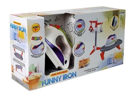 LEAN Toys Żelazko na Baterie Deska Stojak z wieszakami