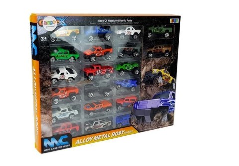 LEAN Toys Zestaw Auta Terenowe Jeep Resoraki Różne Kolory 20 Sztuk