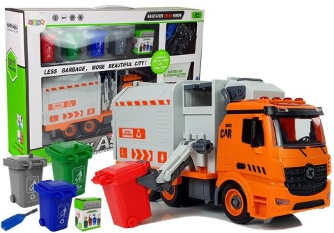 LEAN Toys Zestaw DIY Śmieciarka Sorter Segregowanie Odpadów Gra Śrubokręt Dźwięk Efekty Świetlne
