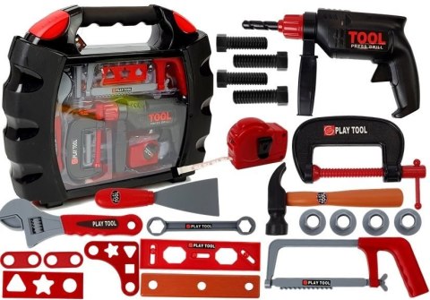 LEAN Toys Zestaw Narzędzi dla Majsterkowicza w Walizce Czarny