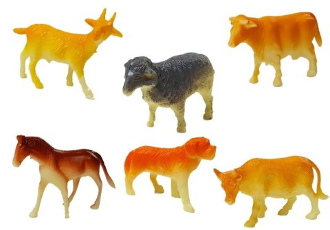 LEAN Toys Zestaw Pojazdów Rolniczych Traktory Przyczepy z Figurkami Zwierząt