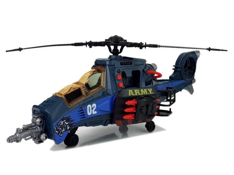 LEAN Toys Zestaw Policyjny Helikopter Auto Policja Łódź Dźwięk Broń